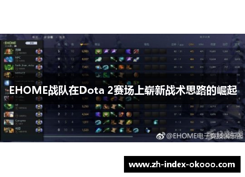EHOME战队在Dota 2赛场上崭新战术思路的崛起 EHOME战队在Dota 2赛场上崭新战术思路的崛起